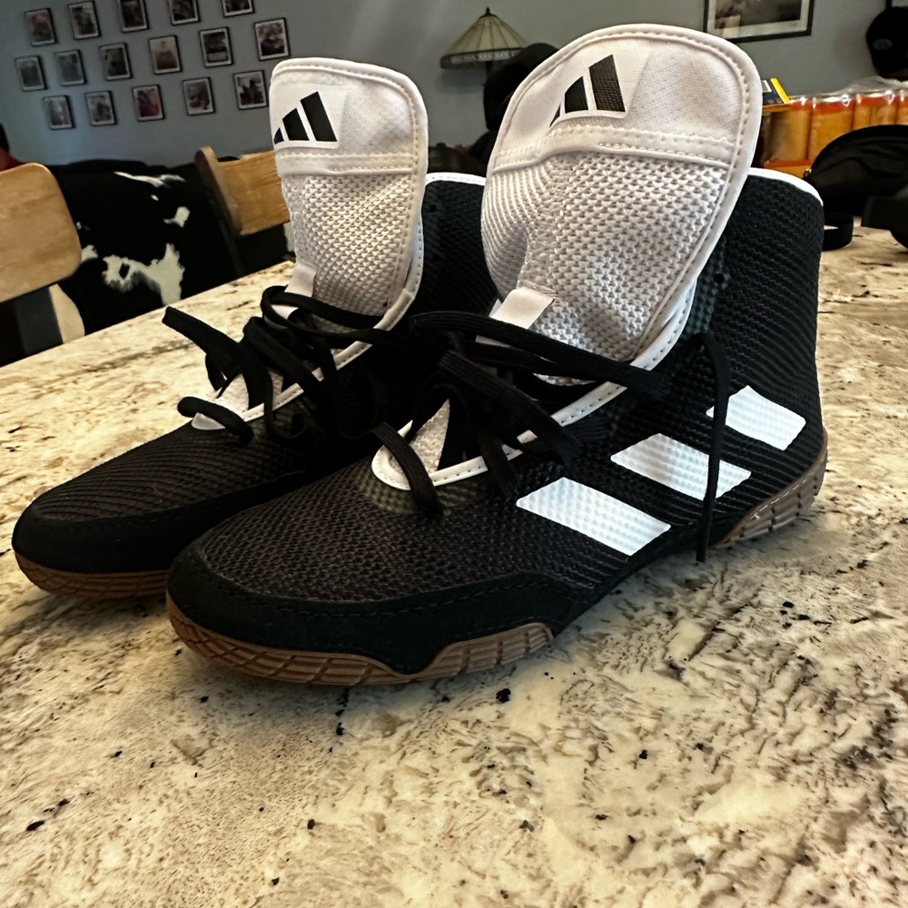 Adidas Black and White Wrestling Shoes